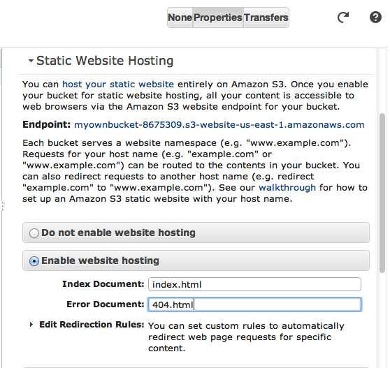 Enable web hosting