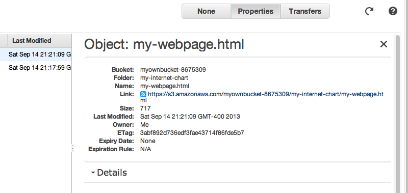 Getting the URL for the S3 object